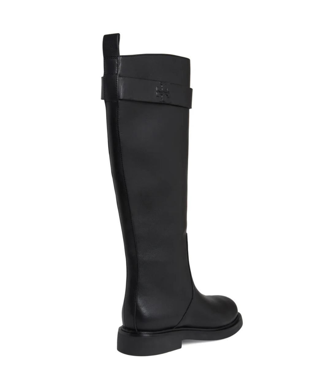 TORY BURCH Черные кожаные сапоги, фото 3