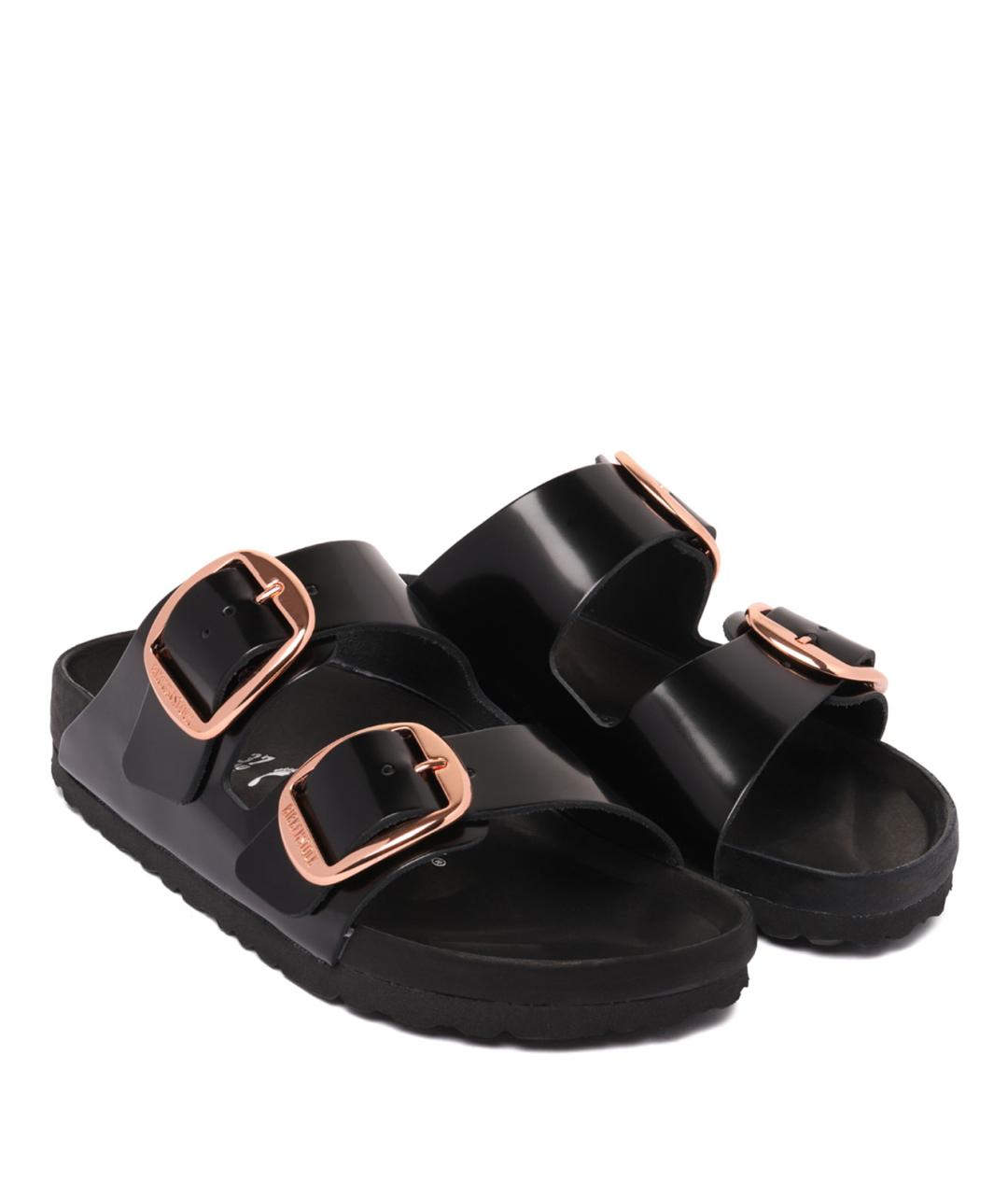 BIRKENSTOCK Черные кожаные сандалии, фото 4