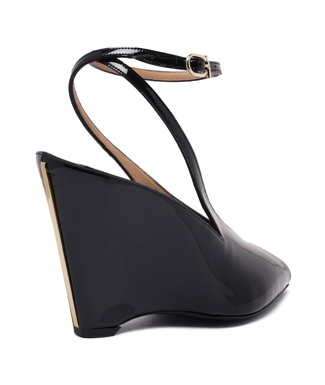 FERRAGAMO Черные кожаные туфли, фото 3