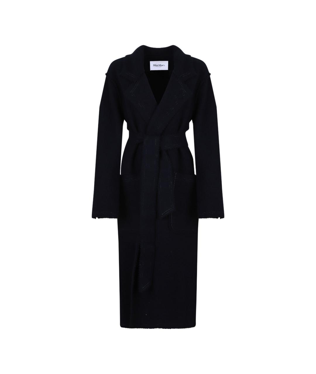 MAX MARA Черное шерстяное пальто, фото 1