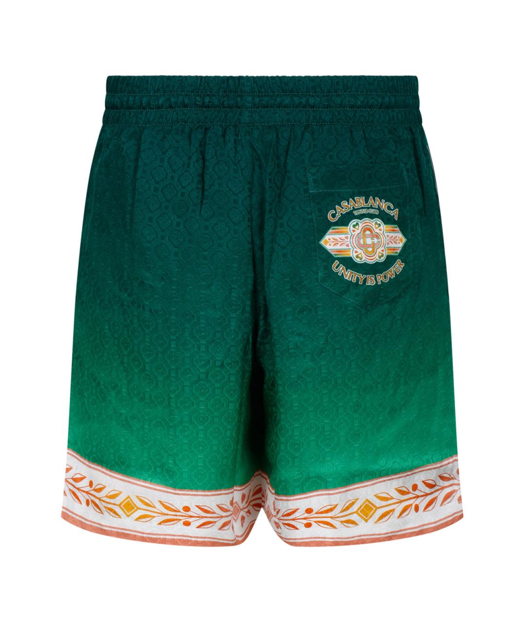 CASABLANCA Зеленые шелковые шорты, фото 2