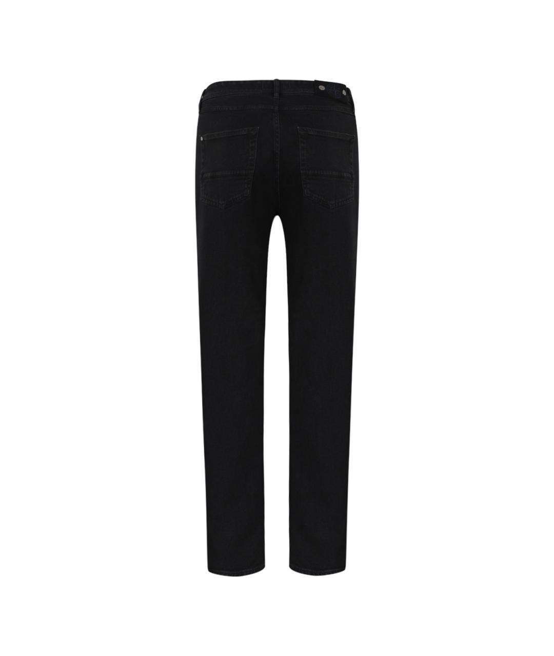 STONE ISLAND Черные хлопко-эластановые прямые джинсы, фото 4