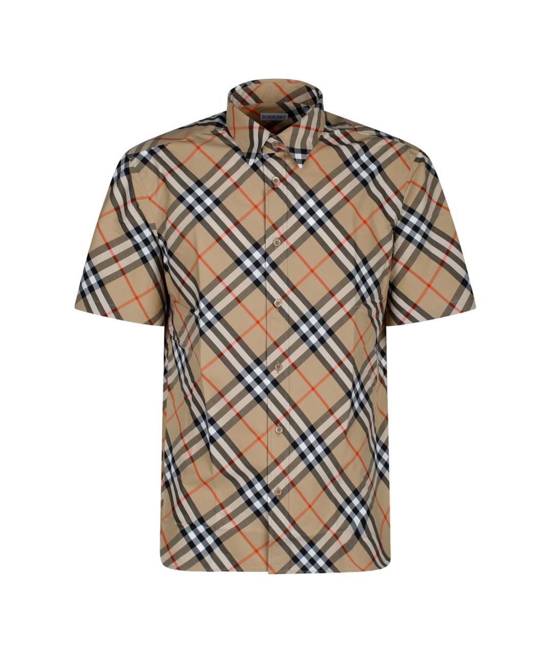 BURBERRY Бежевая хлопковая кэжуал рубашка, фото 1