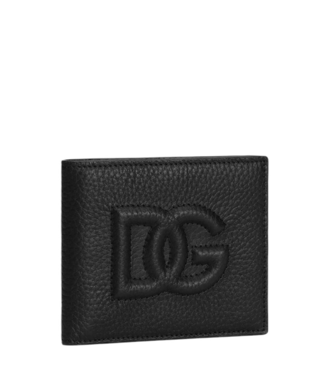 DOLCE&GABBANA Черный кожаный кошелек, фото 3