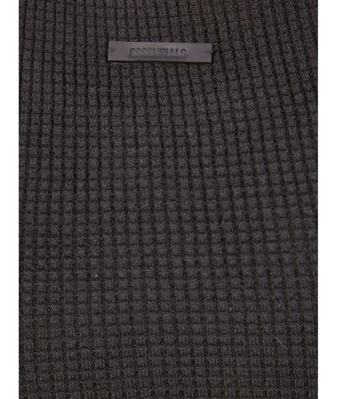 FEAR OF GOD ESSENTIALS Черная полиэстеровая майка, фото 3