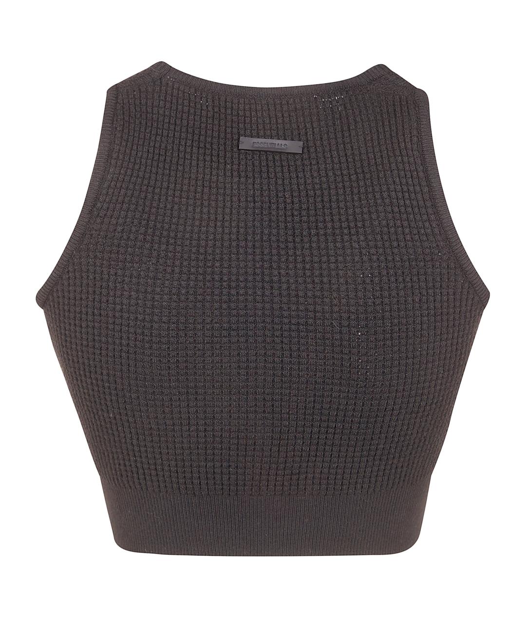 FEAR OF GOD ESSENTIALS Черная полиэстеровая майка, фото 2