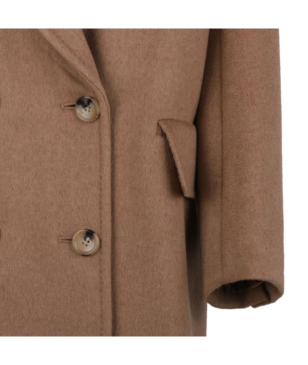 MAX MARA Коричневое шерстяное пальто, фото 4