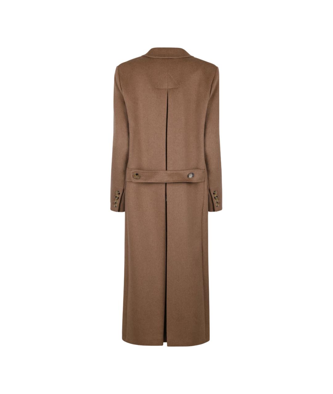 MAX MARA Коричневое шерстяное пальто, фото 2