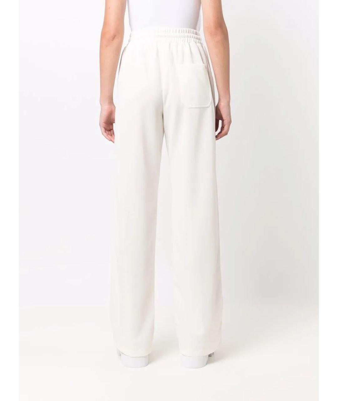 GOLDEN GOOSE DELUXE BRAND Белые полиэстеровые прямые брюки, фото 5