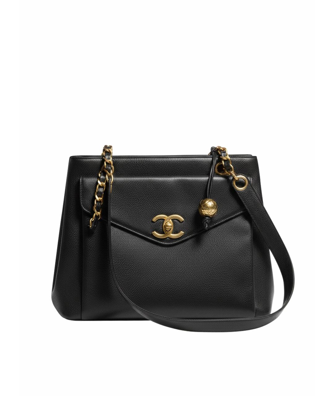 CHANEL Черная кожаная сумка через плечо, фото 1