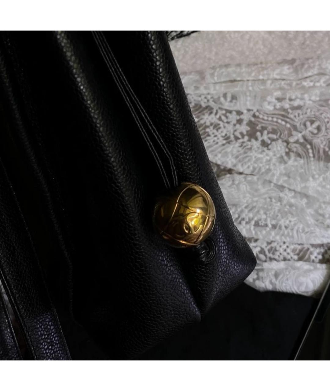 CHANEL Черная кожаная сумка через плечо, фото 7