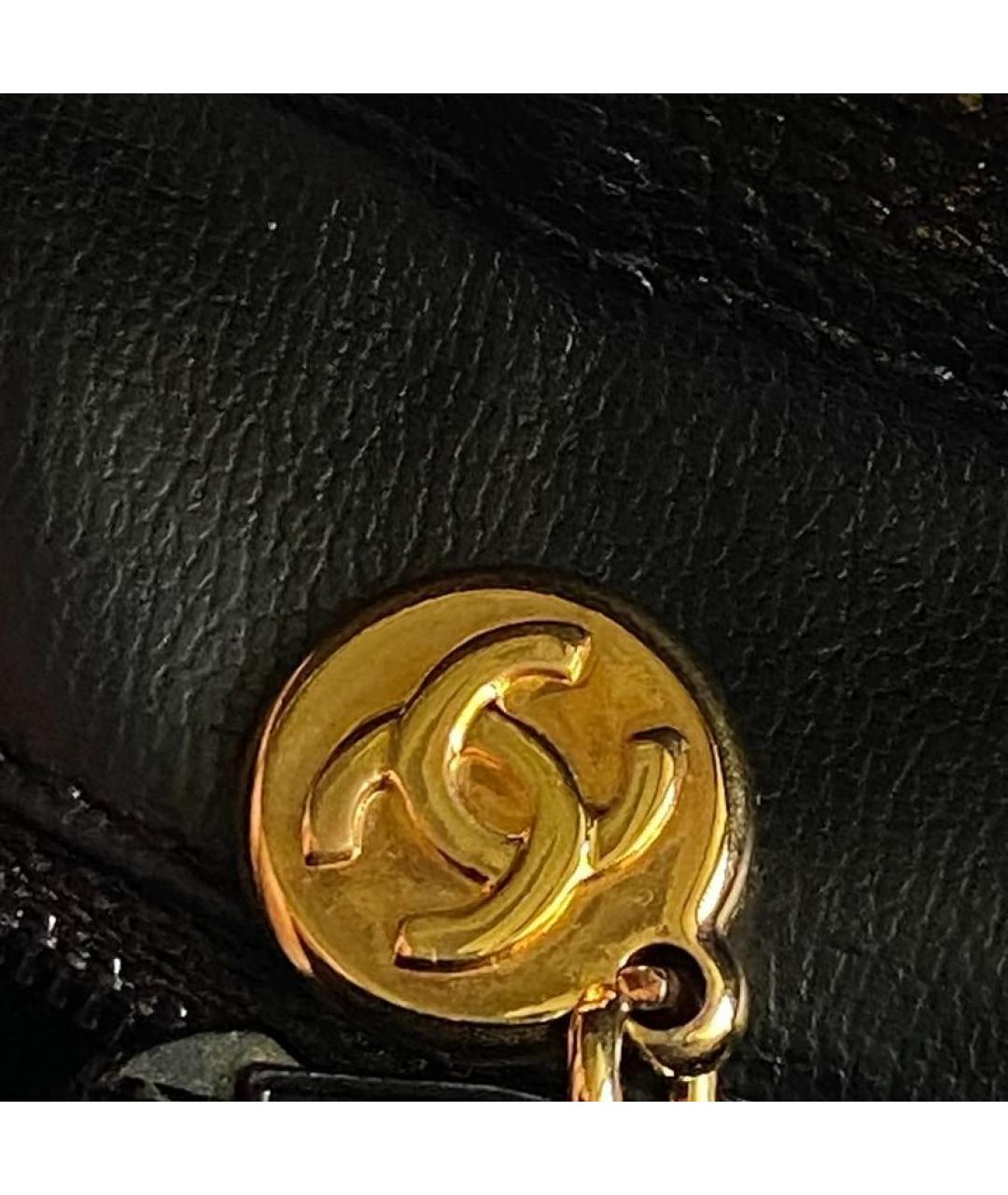 CHANEL Черная кожаная сумка через плечо, фото 6