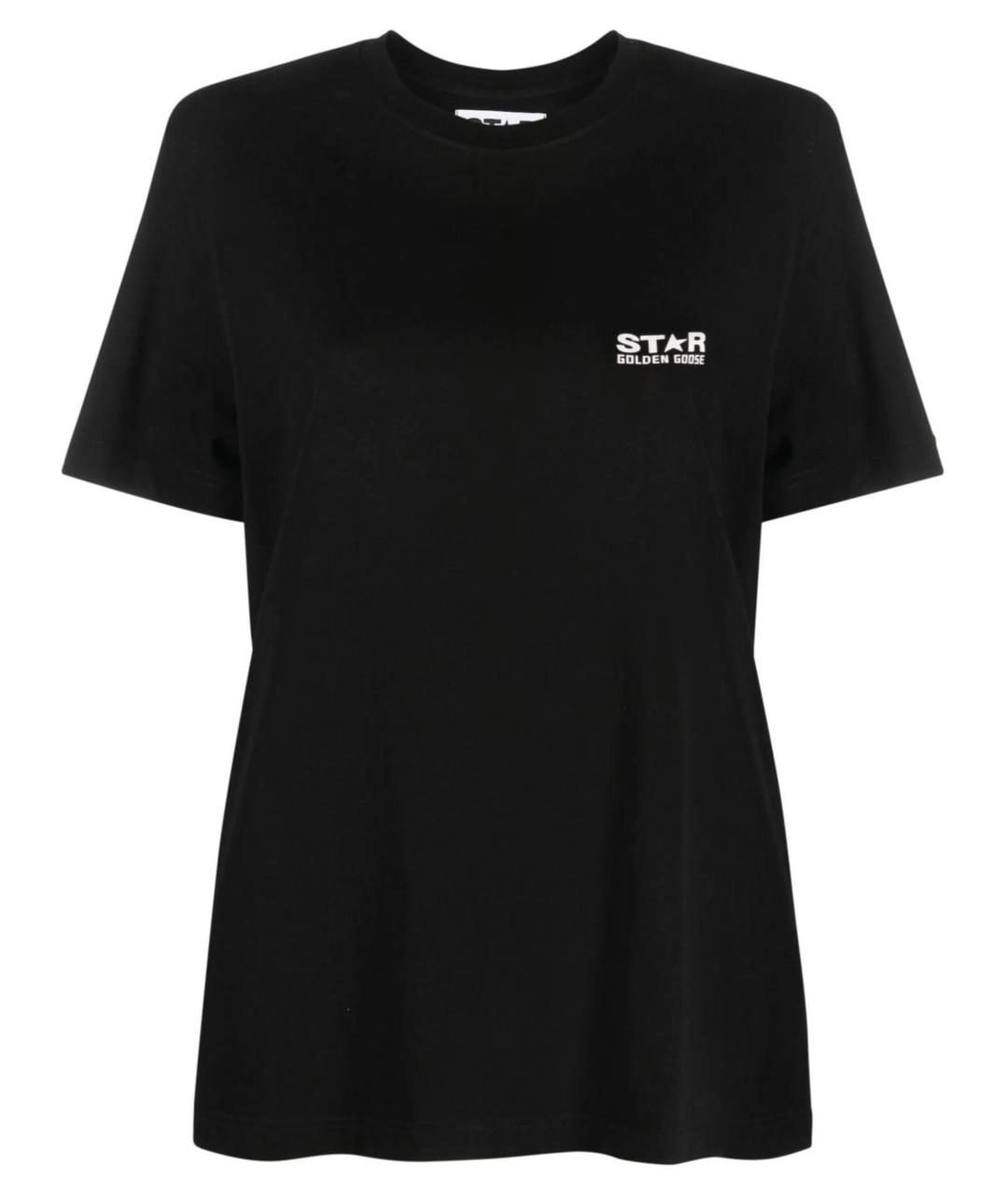 GOLDEN GOOSE DELUXE BRAND Черная хлопковая футболка, фото 1