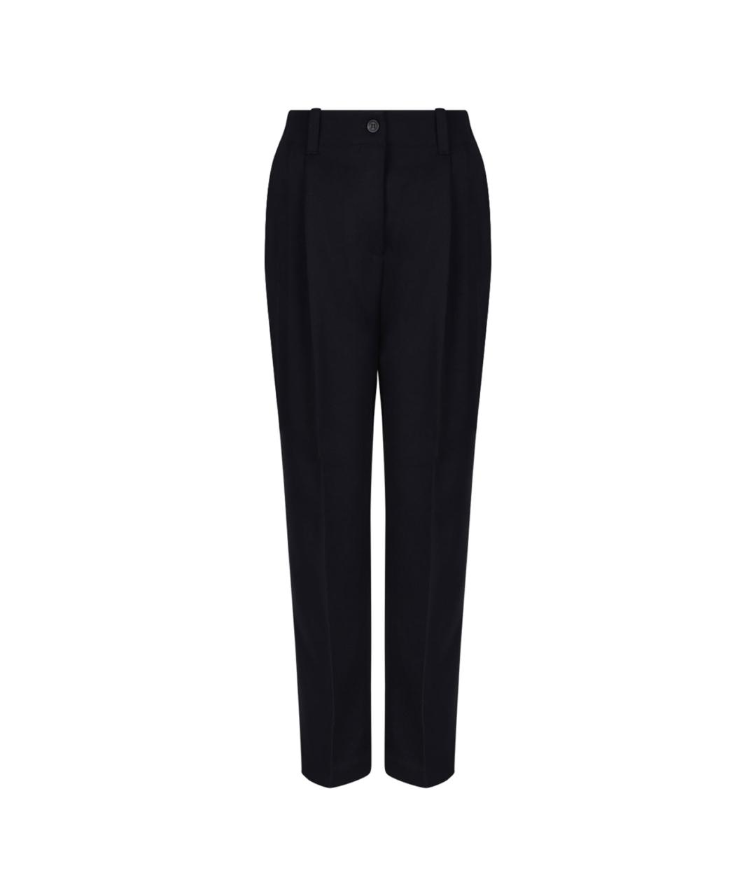 GOLDEN GOOSE DELUXE BRAND Черные полиэстеровые прямые брюки, фото 1