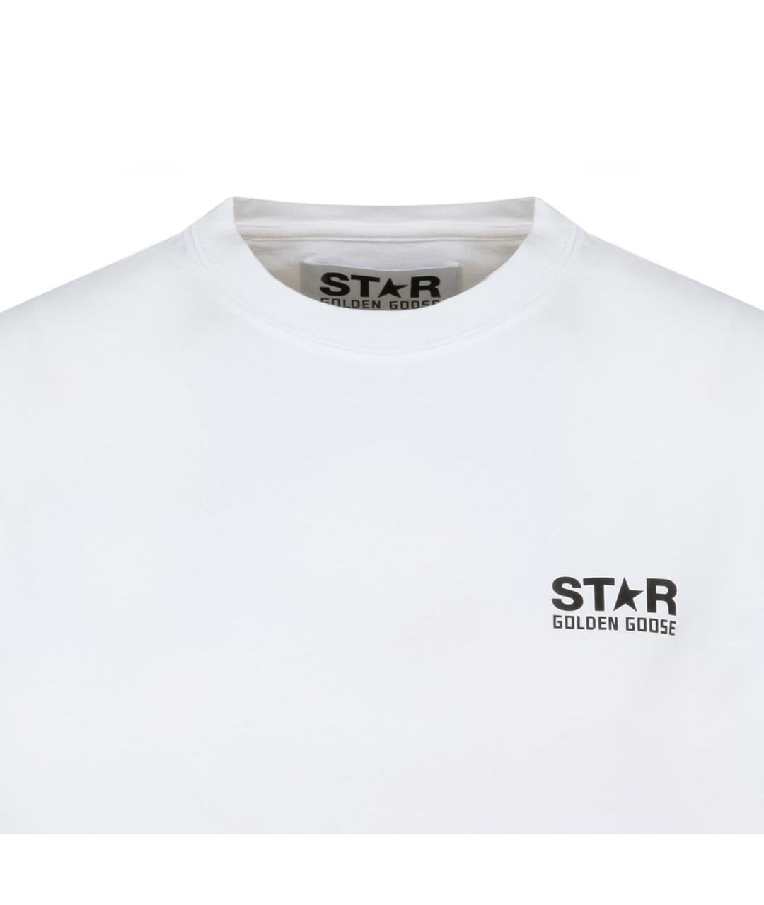 GOLDEN GOOSE DELUXE BRAND Белая хлопковая футболка, фото 3
