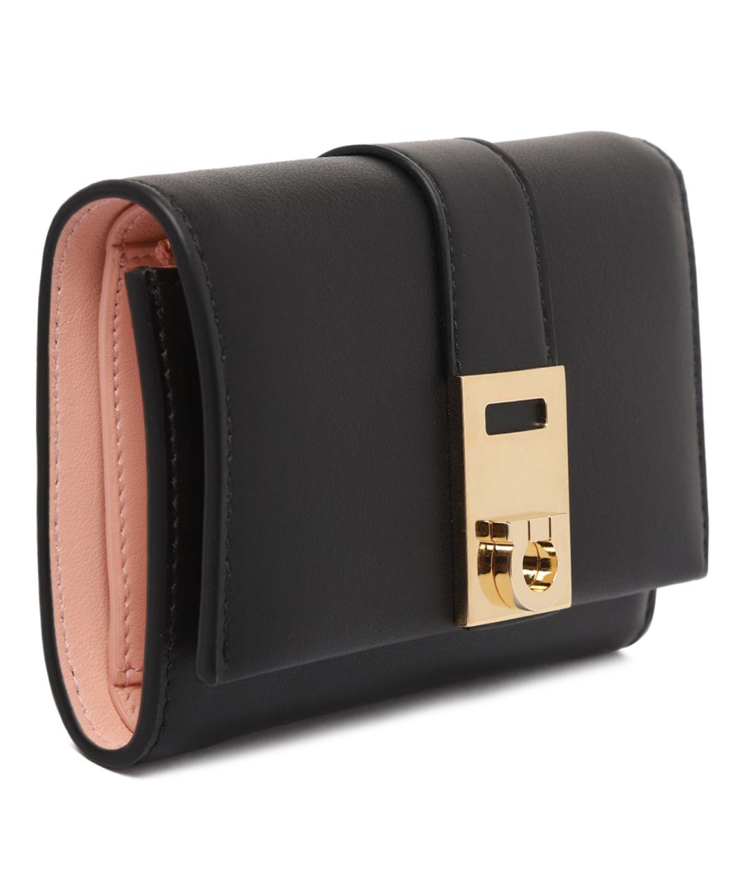 FERRAGAMO Черный кожаный кошелек, фото 3