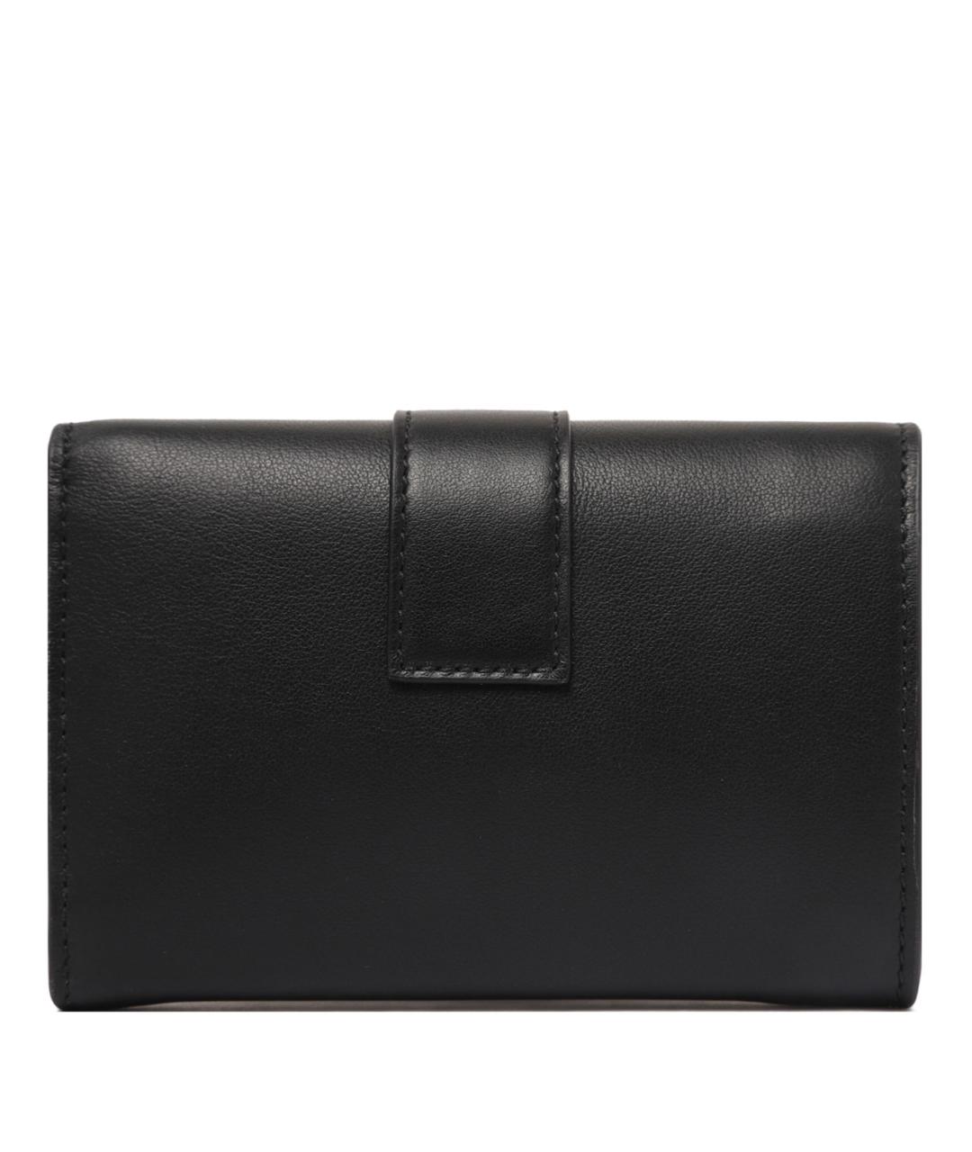 FERRAGAMO Черный кожаный кошелек, фото 2