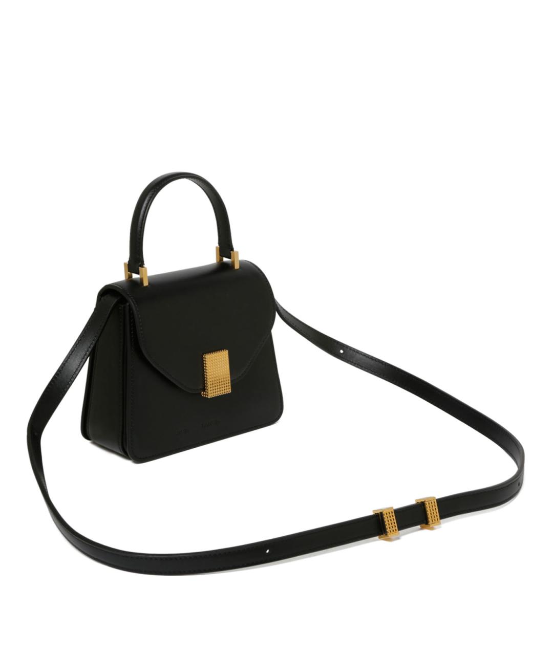 LANVIN Черная кожаная сумка с короткими ручками, фото 4