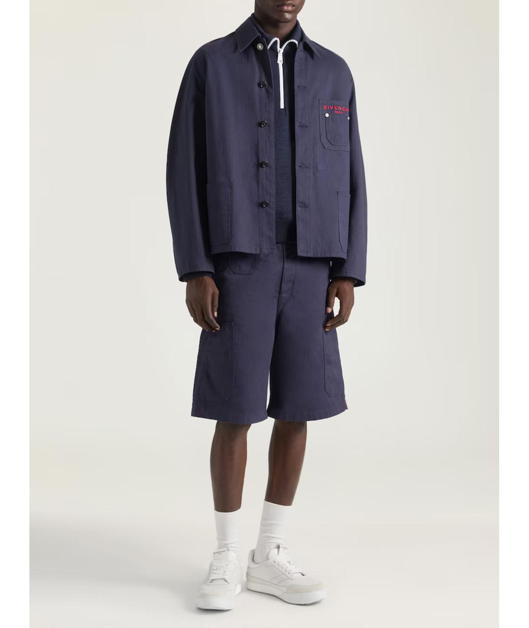 GIVENCHY Синяя хлопковая куртка, фото 2