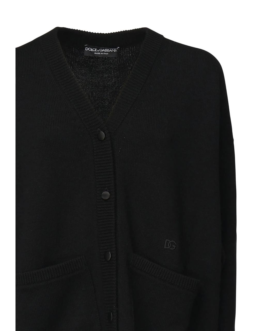 DOLCE&GABBANA Черный шерстяной кардиган, фото 3