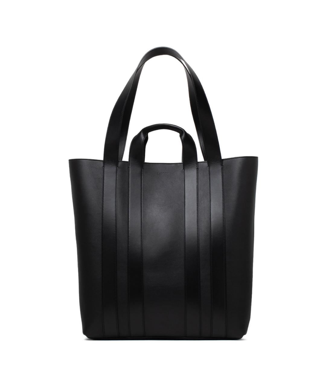 LANVIN Черная кожаная сумка на плечо, фото 1