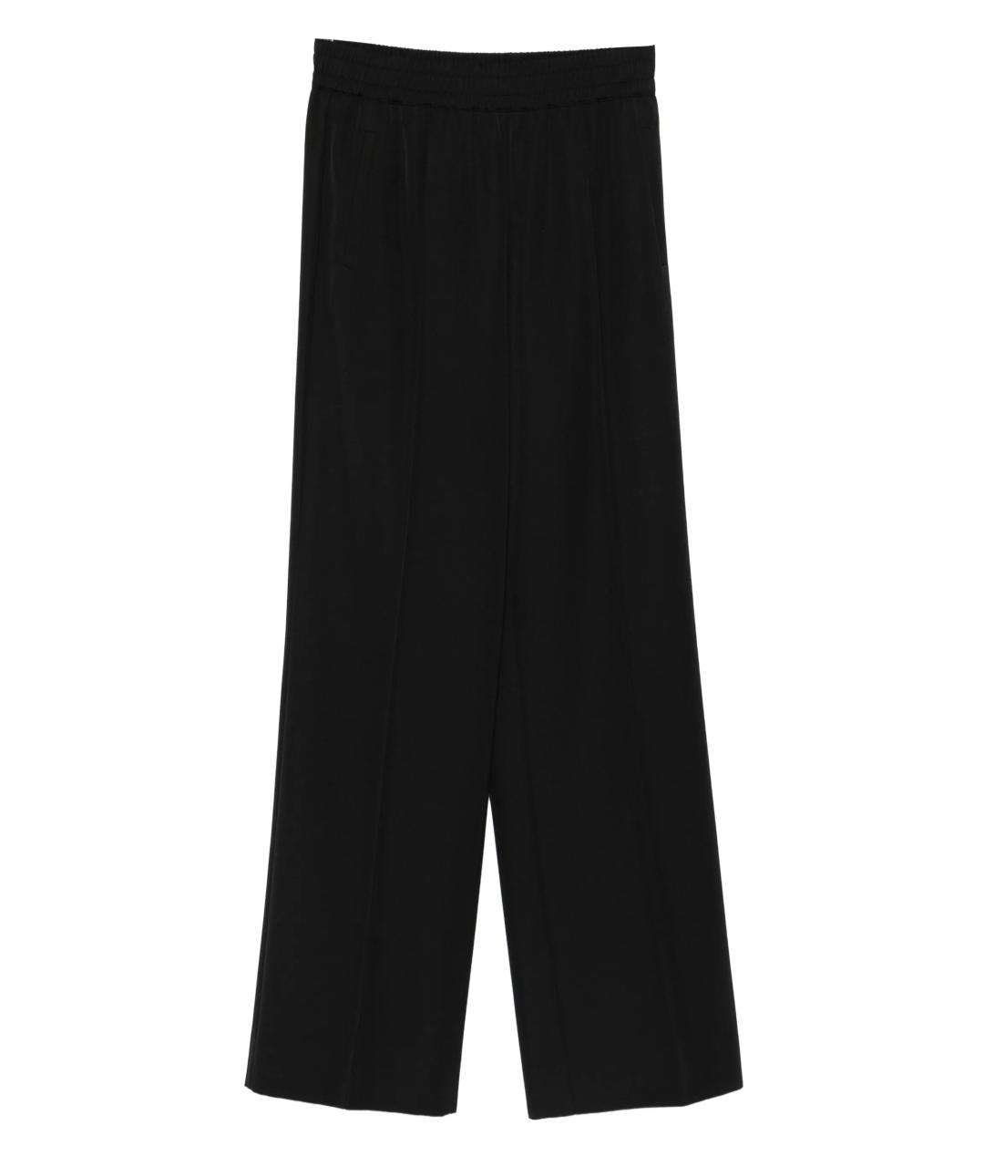 DOLCE&GABBANA Черные шерстяные прямые брюки, фото 1