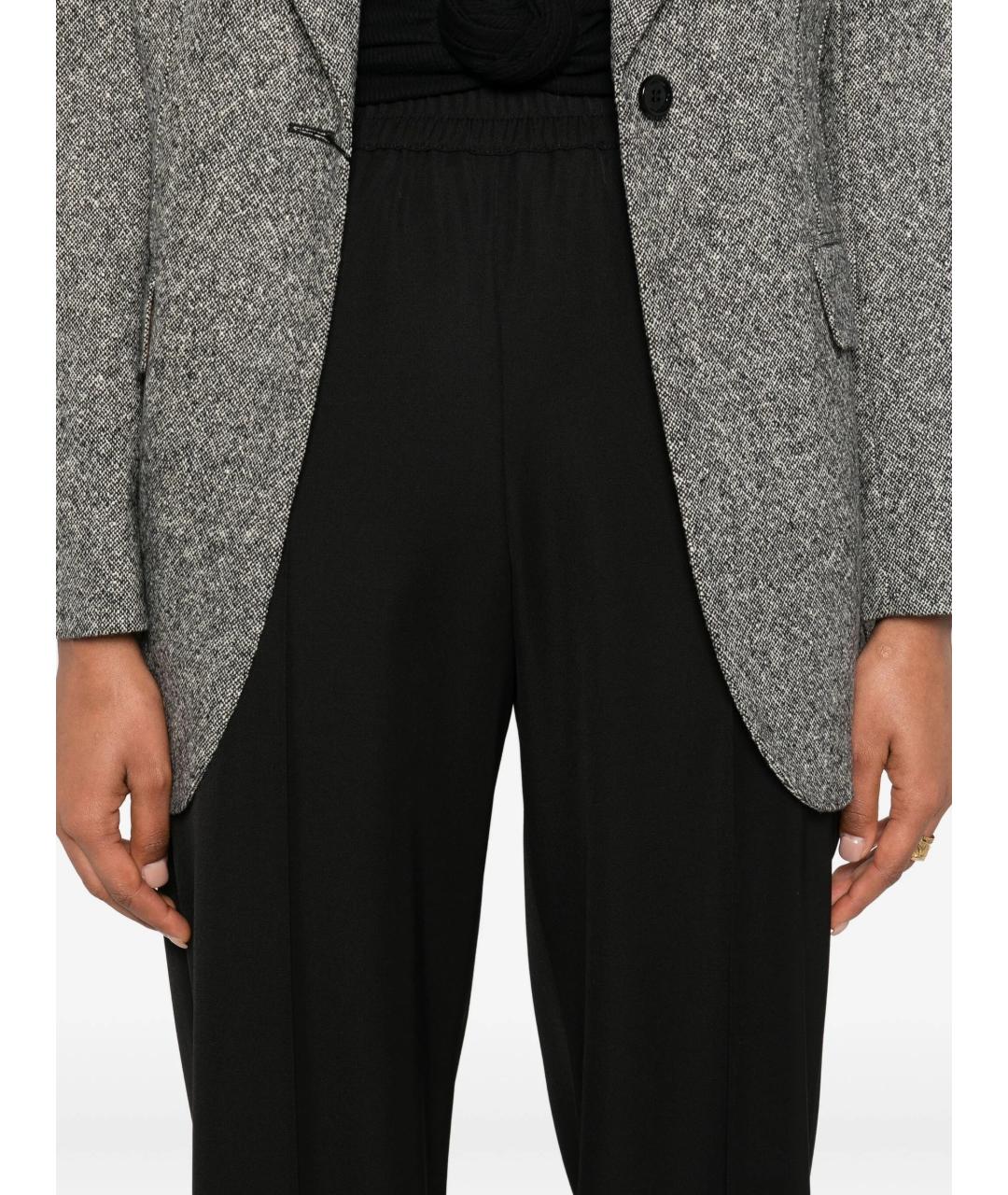 DOLCE&GABBANA Черные шерстяные прямые брюки, фото 5