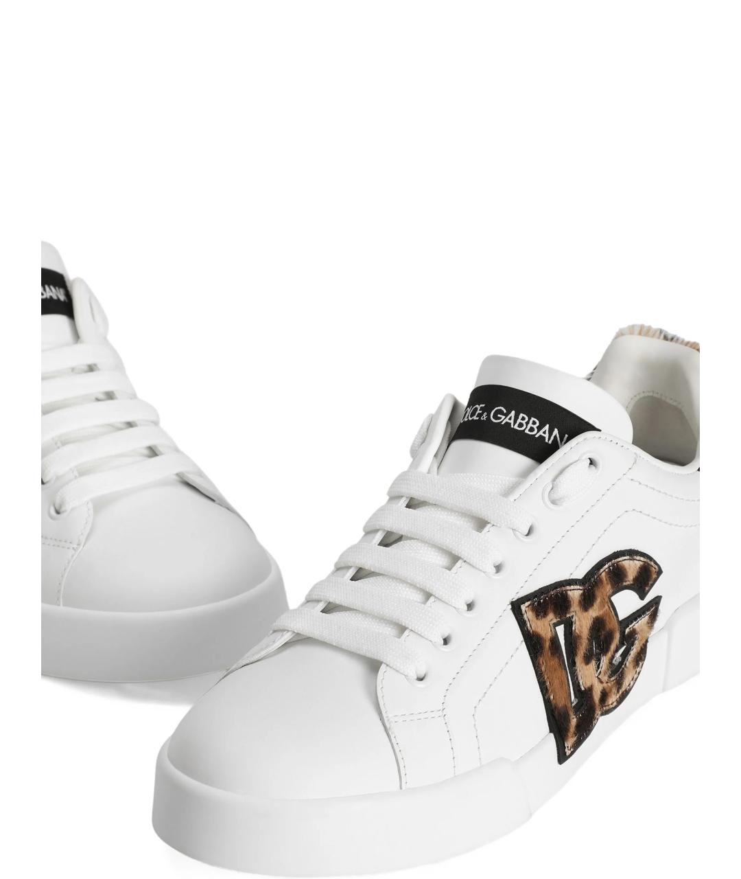 DOLCE&GABBANA Мульти кожаные кроссовки, фото 4