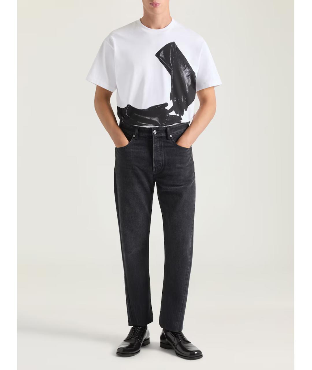 GIVENCHY Черные хлопковые прямые джинсы, фото 2