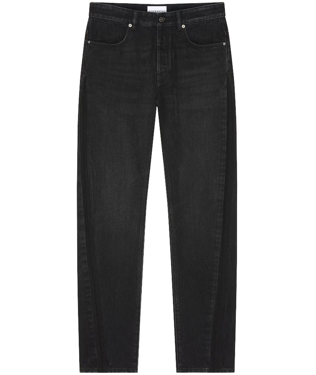 GIVENCHY Черные хлопковые прямые джинсы, фото 1