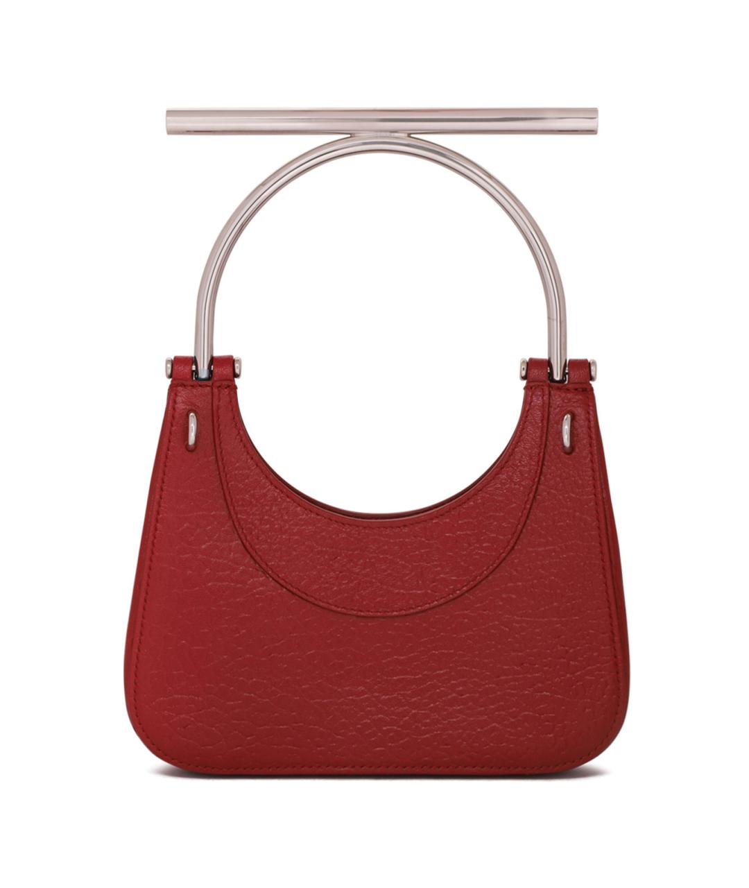 ALEXANDER MCQUEEN Красная кожаная сумка с короткими ручками, фото 2