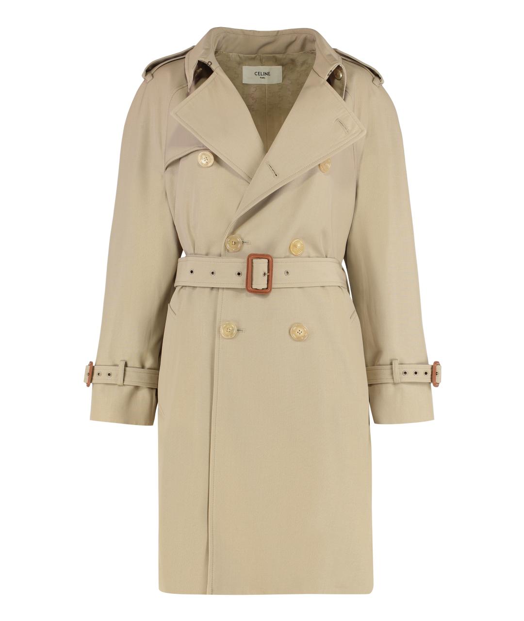 CELINE Бежевое хлопковое пальто, фото 1