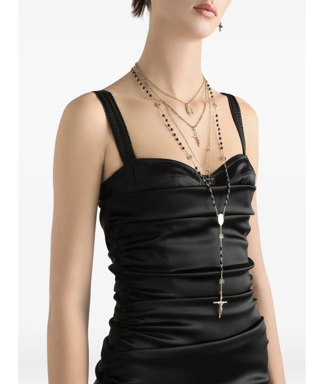 DOLCE&GABBANA Черное вискозное вечернее платье, фото 5