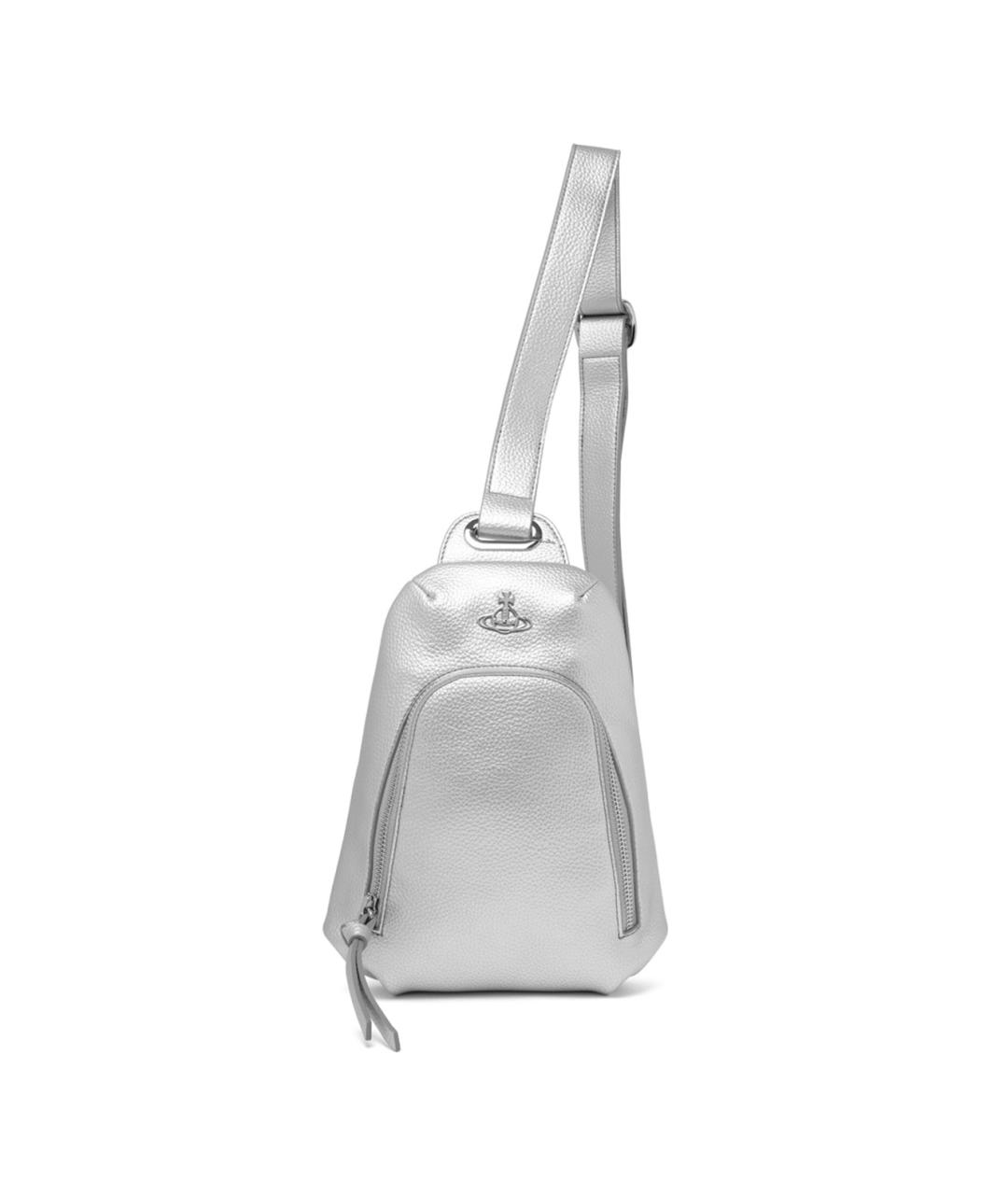 VIVIENNE WESTWOOD Серебряная сумка через плечо из искусственной кожи, фото 1