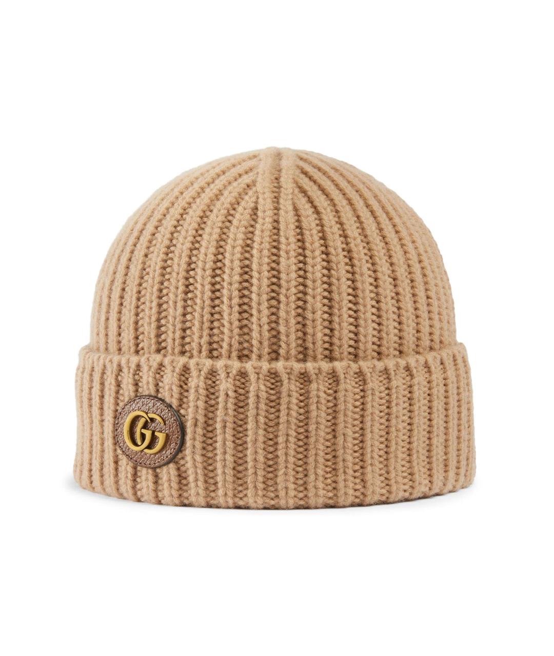 GUCCI Коричневая шерстяная шапка, фото 3