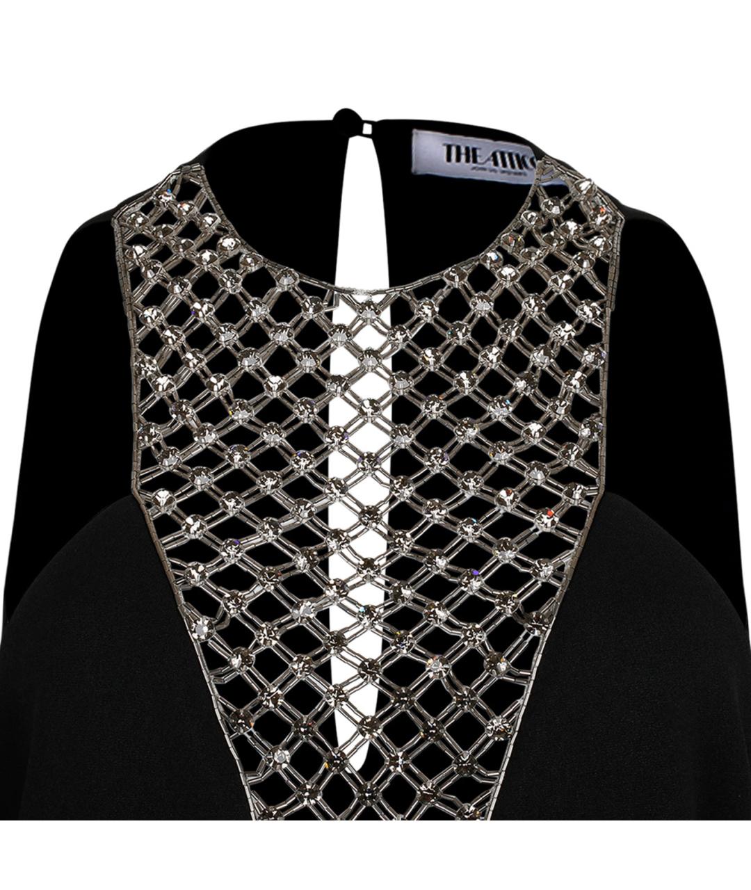 THE ATTICO Черное полиэстеровое вечернее платье, фото 3