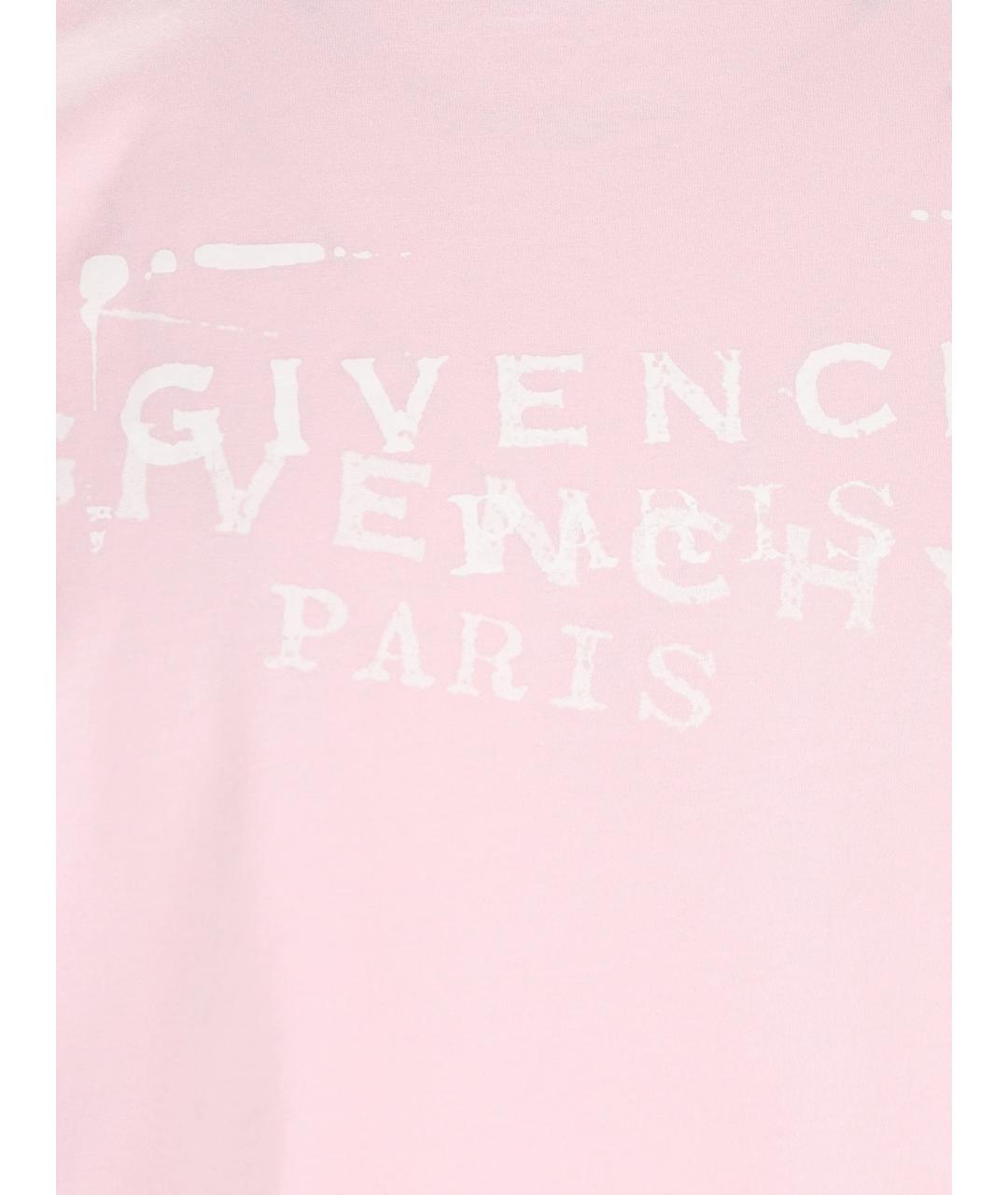 GIVENCHY Розовая хлопковая футболка, фото 3