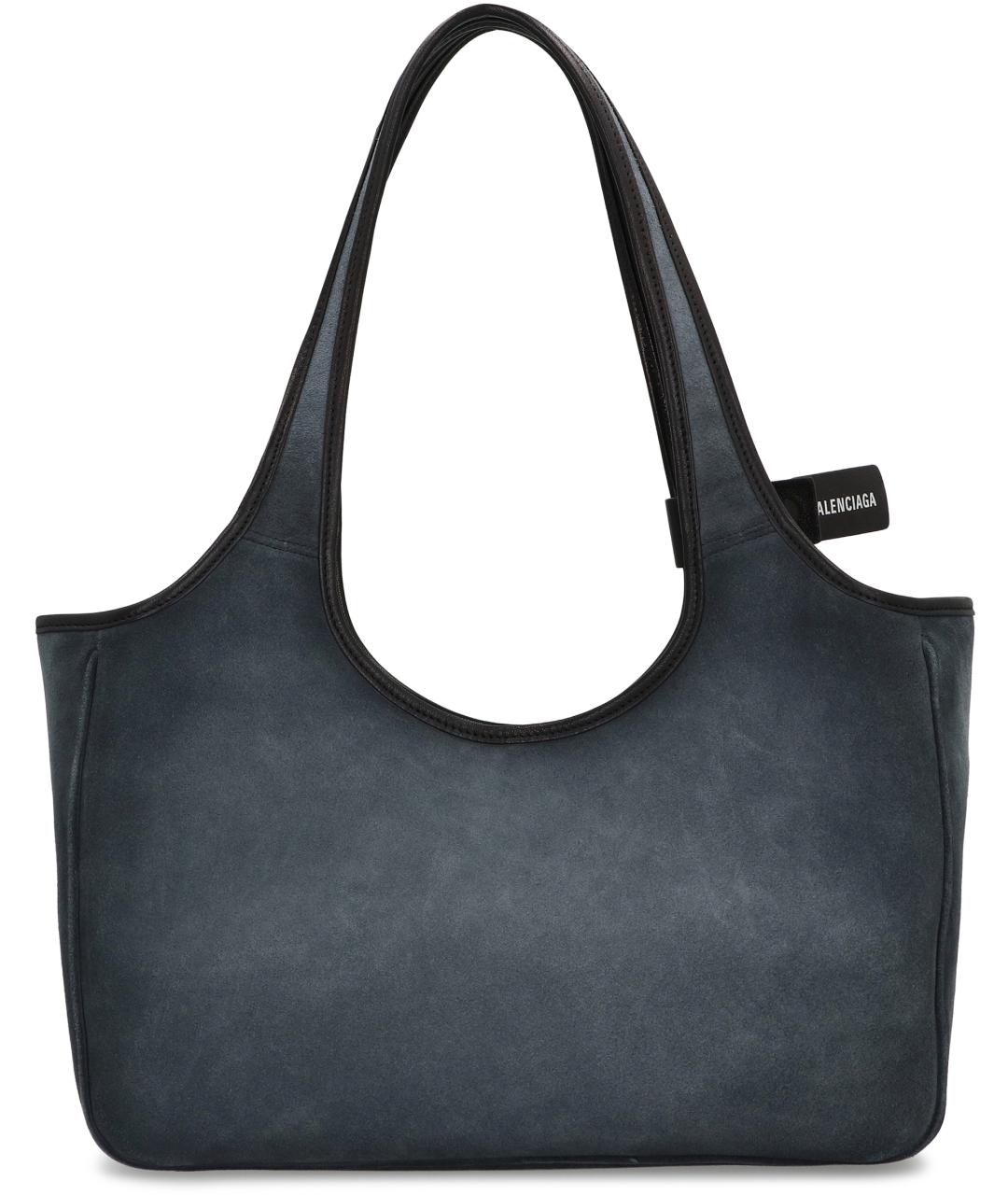BALENCIAGA Серая кожаная сумка тоут, фото 4