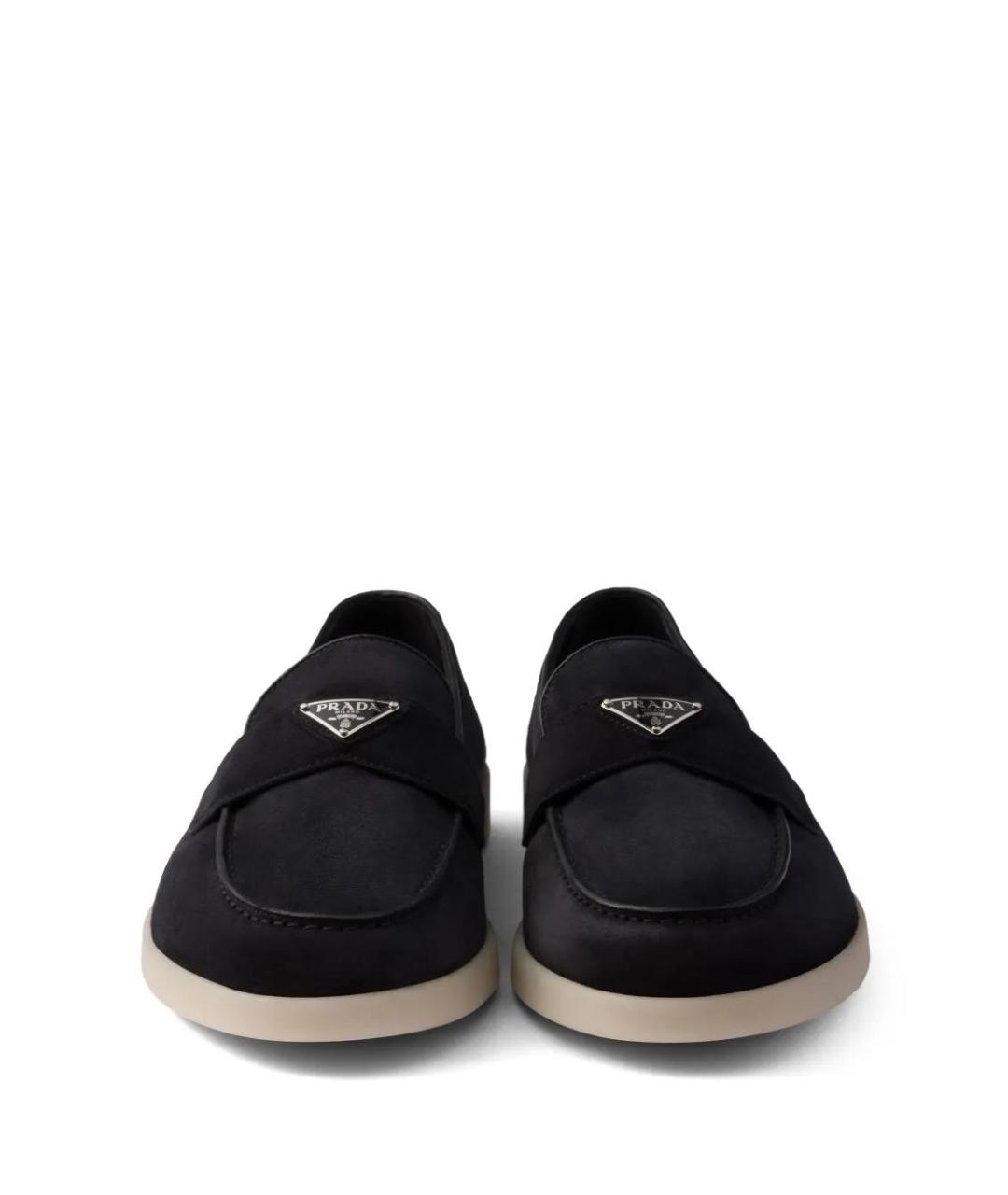 PRADA Синие кожаные лоферы, фото 5