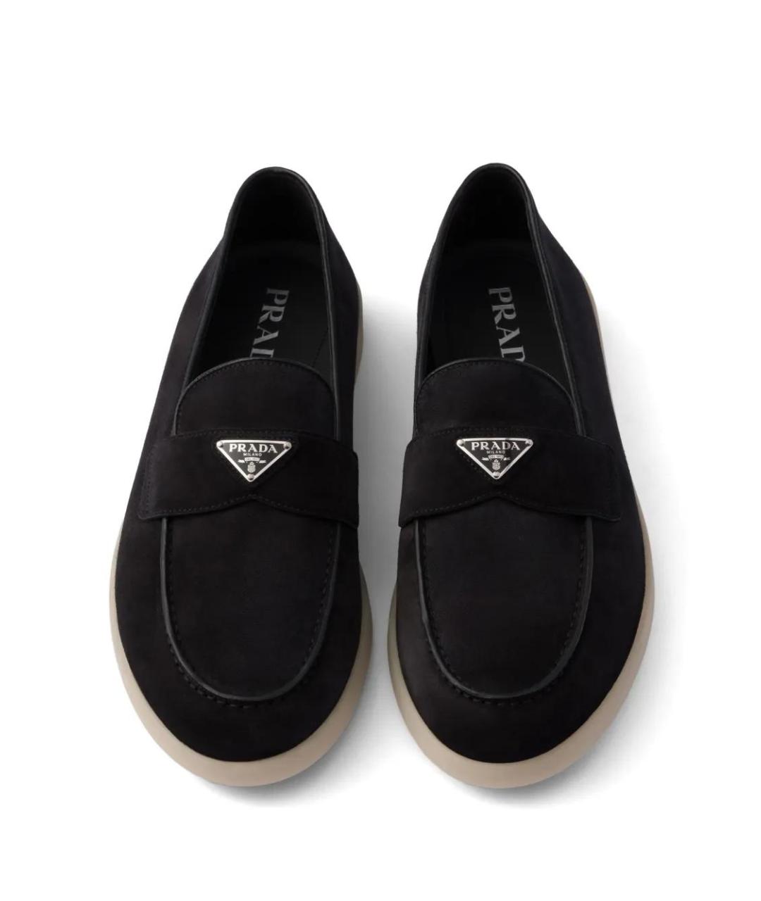 PRADA Синие кожаные лоферы, фото 4