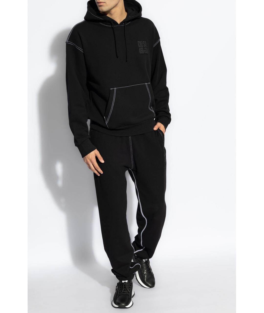 GIVENCHY Черные хлопковые повседневные брюки, фото 2