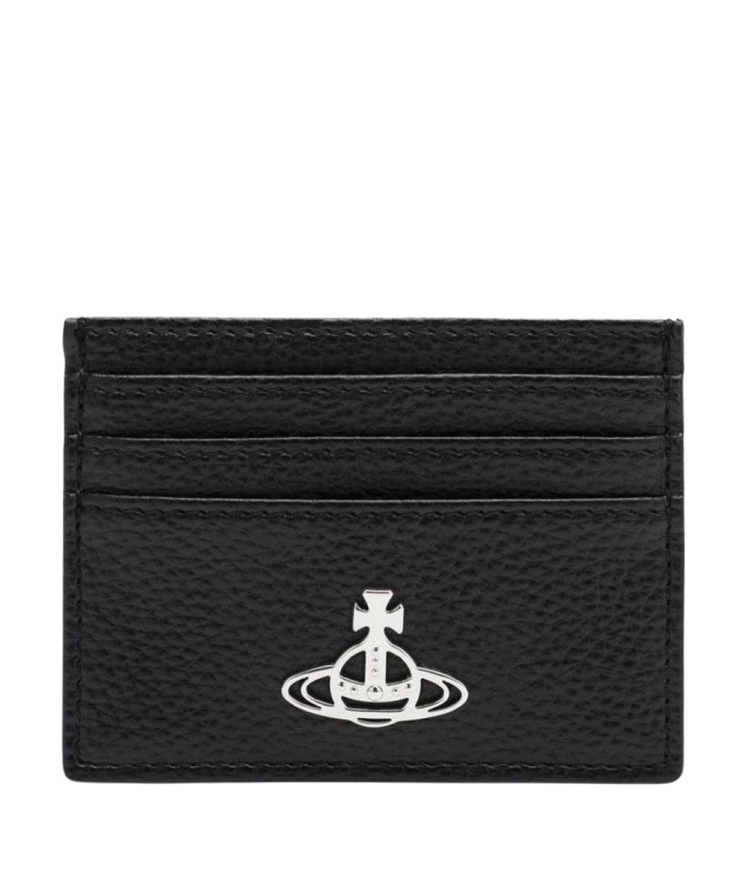 VIVIENNE WESTWOOD Черный кожаный кардхолдер, фото 1