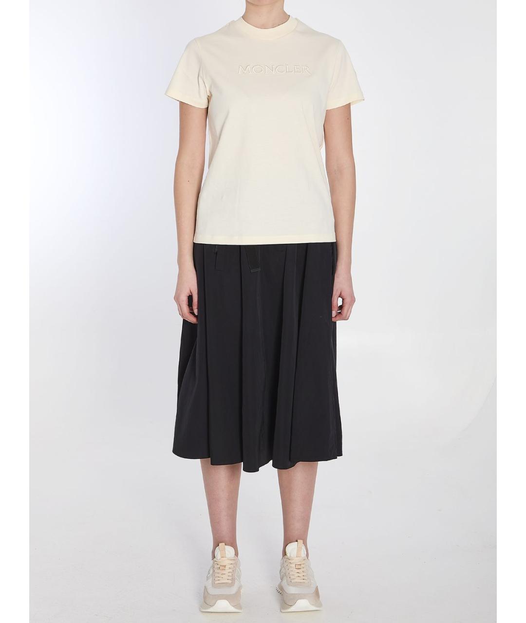 MONCLER Белая хлопковая футболка, фото 5