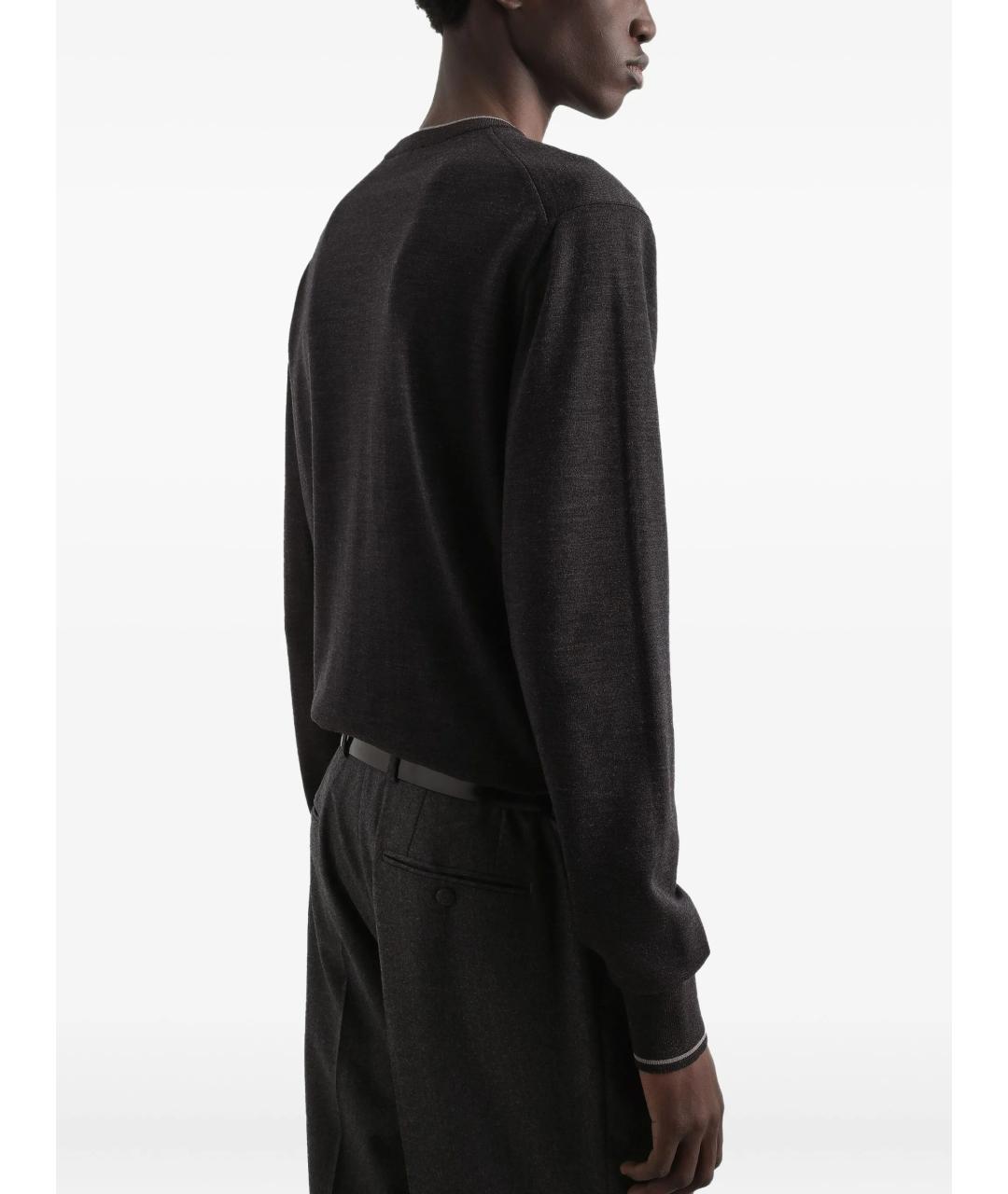 DOLCE&GABBANA Серый шерстяной джемпер / свитер, фото 3