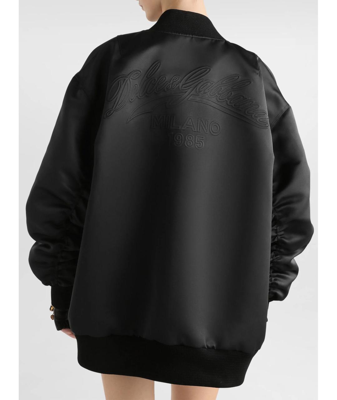 DOLCE&GABBANA Черная полиэстеровая куртка, фото 3