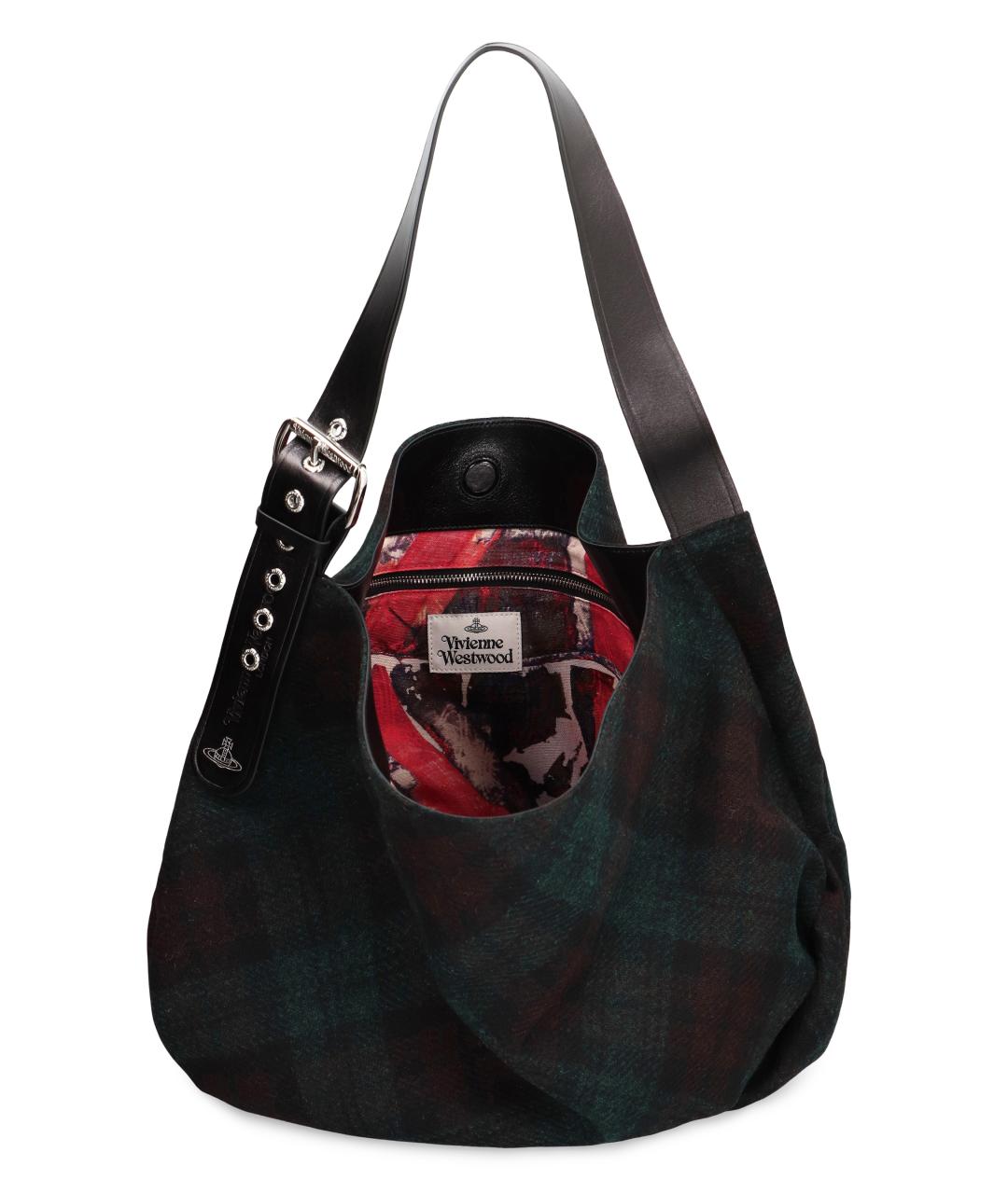 VIVIENNE WESTWOOD Мульти шерстяная сумка с короткими ручками, фото 5