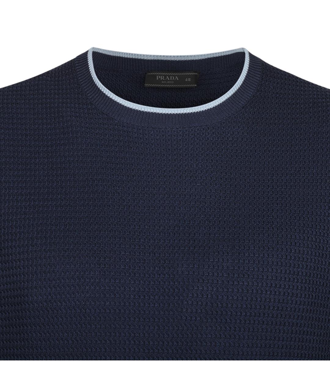 PRADA Синий шелковый джемпер / свитер, фото 3