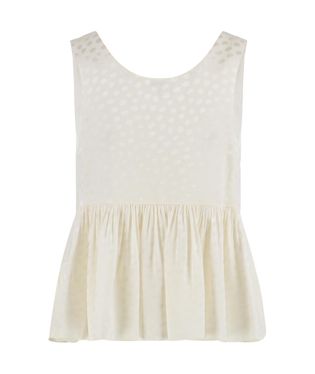 CHLOE Белая шелковая майка, фото 2