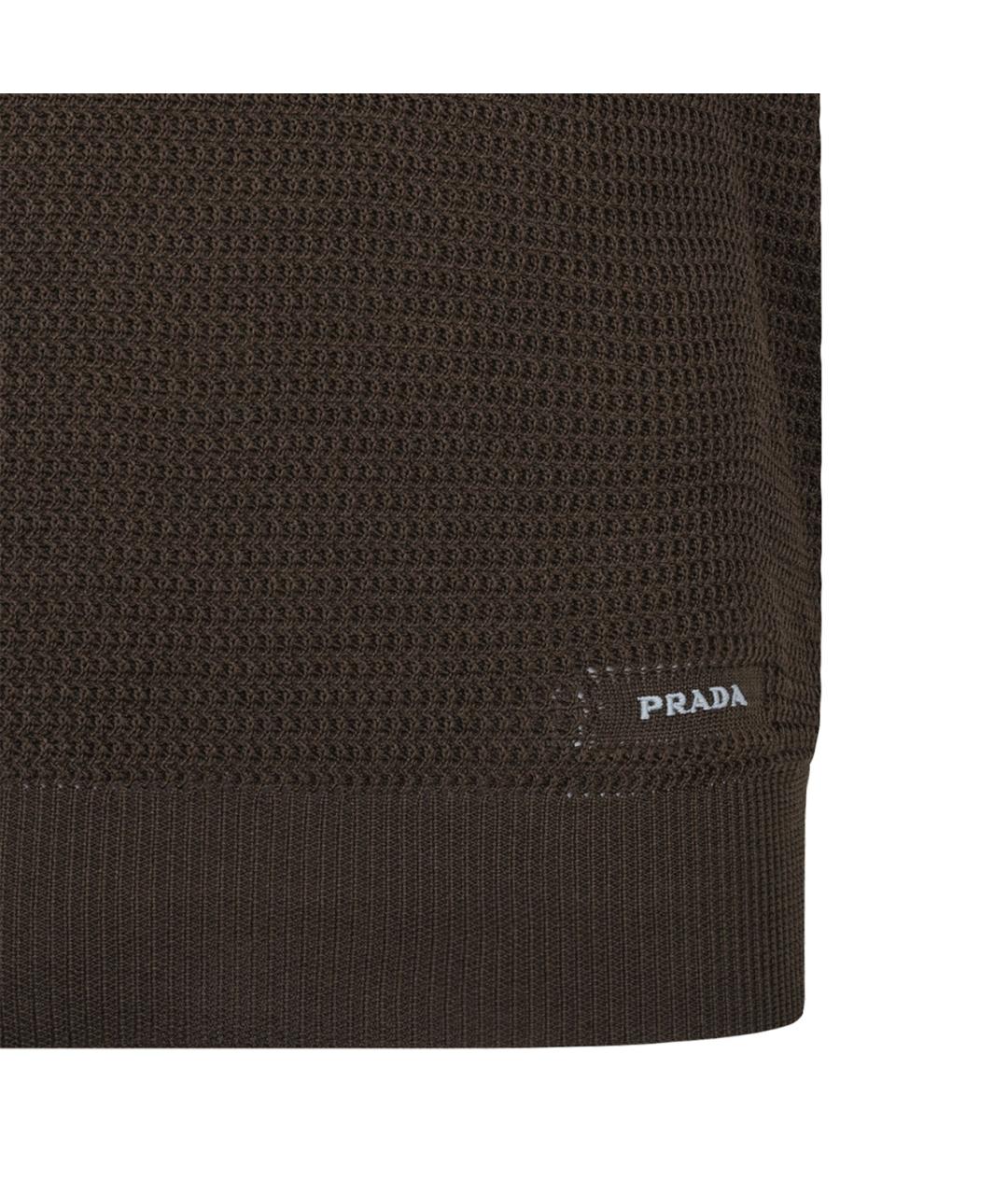 PRADA Коричневое поло с коротким рукавом, фото 2