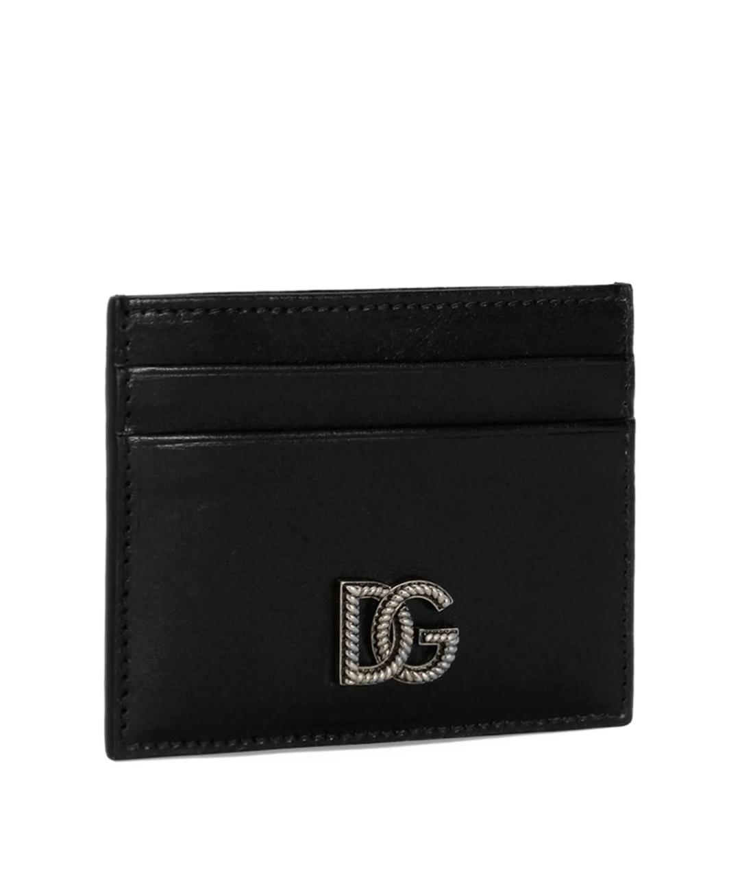 DOLCE&GABBANA Черный кожаный кардхолдер, фото 3